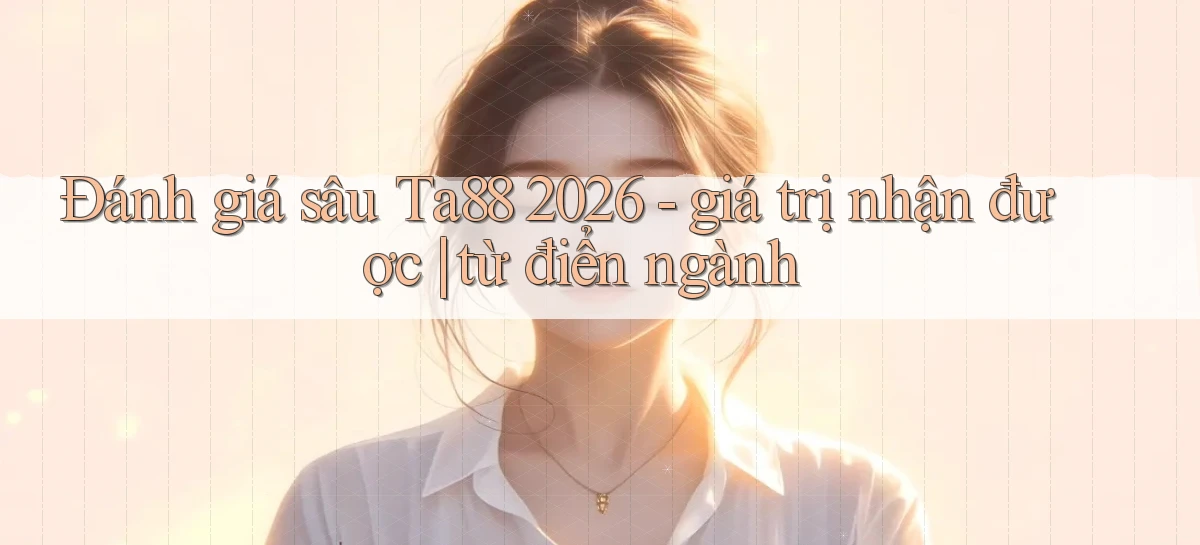 ĐÁNH giá sâu Ta88 2026   giá trị nhận được từ điển ngành