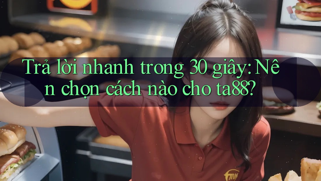Trả lời nhanh trong 30 giây: Nên chọn cách nào cho ta88? Trả lời nhanh trong 30 giây: Nên chọn cách nào cho ta88?
