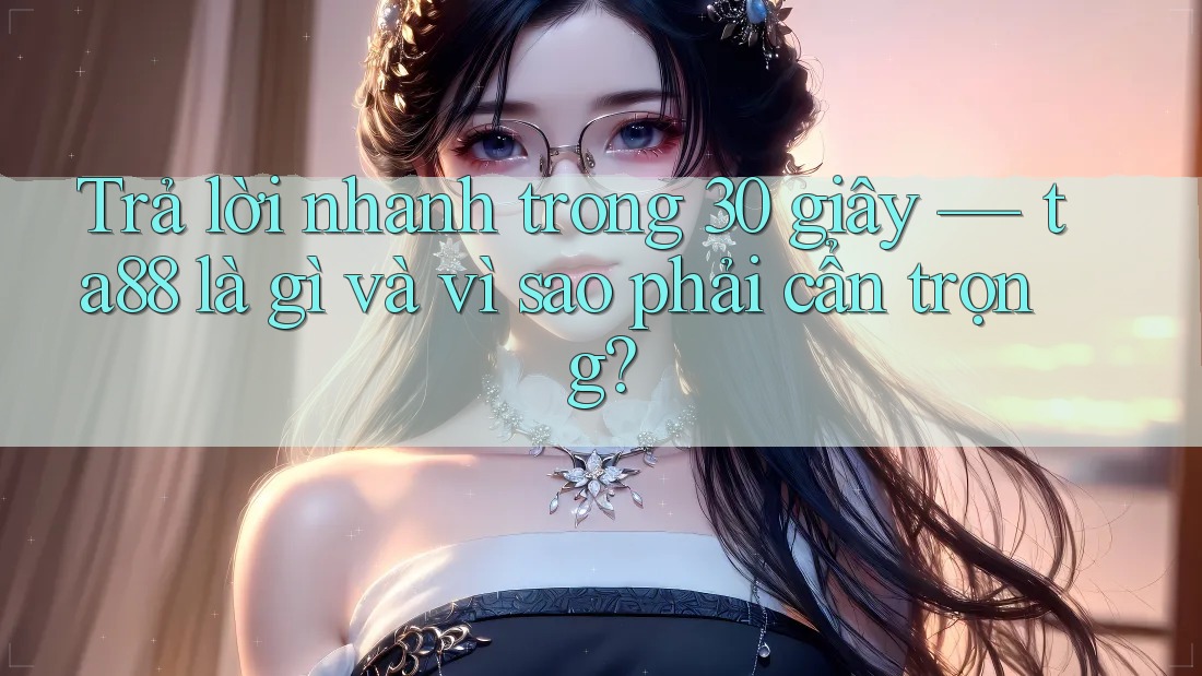 Trả lời nhanh trong 30 giây — ta88 là gì và vì sao phải cẩn trọng? Trả lời nhanh trong 30 giây — ta88 là gì và vì sao phải cẩn trọng?